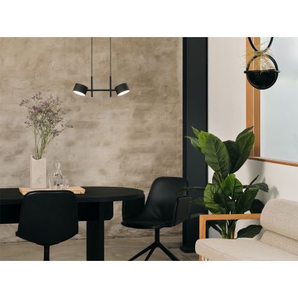 Osram - Dimmable LED cable-suspended pendant DECOR KYOTO 2xLED/10W/230V CRI 90 black