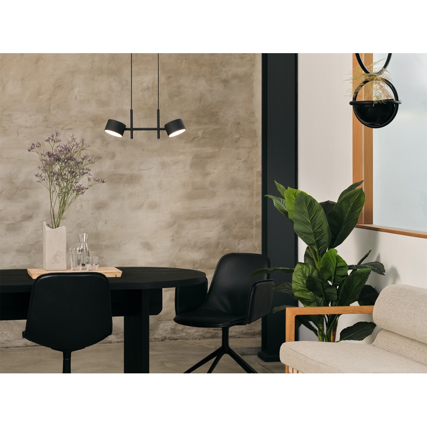 Osram - Dimmable LED cable-suspended pendant DECOR KYOTO 2xLED/10W/230V CRI 90 black