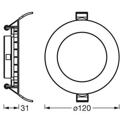 Osram - LED Dimmable Recessed Downlight SMART+ DOWNLIGHT LED/8W/230V 3000-6500K Wi-Fi