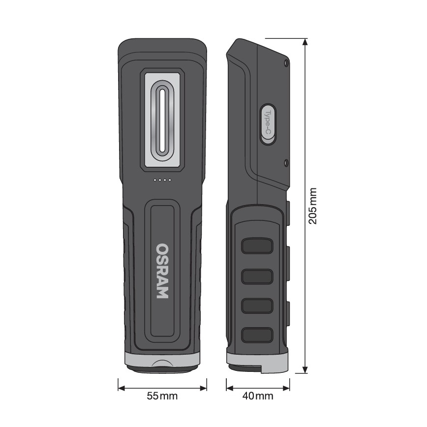 Osram - Dimmable Rechargeable LED Inspection Lamp LEDINSPECT WIRE-FREE PRO 600 LED/5W/3,7V IP54 2600 mAh