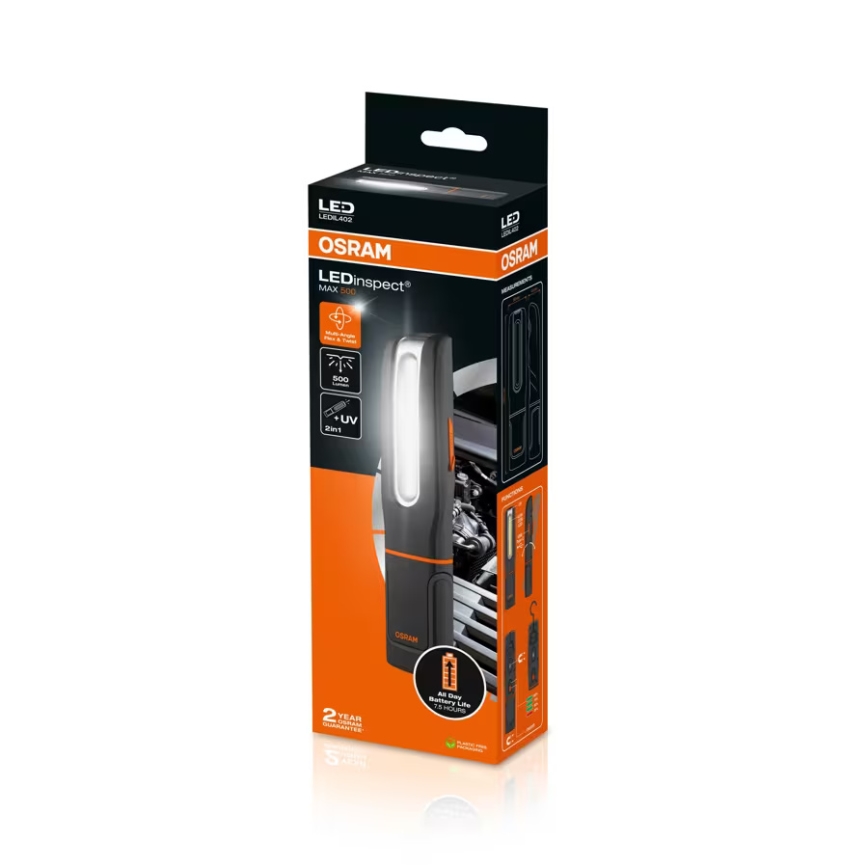 Osram - LEDINSPECT MAX500 Dimmable Rechargeable LED Flashlight LED/16W/3,7V IP65