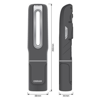 Osram - LEDINSPECT MAX500 Dimmable Rechargeable LED Flashlight LED/16W/3,7V IP65