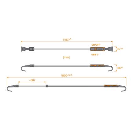 Osram - LED Dimmable rechargeable work light LEDINSPECT UNDERBONNET LED/16W/3,7V IP65