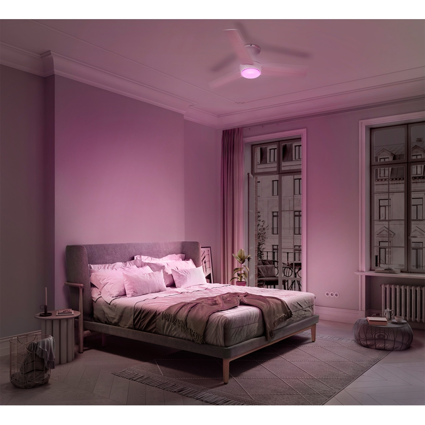 Osram - Dimmable LED RGB ceiling fan NORDES LED/18W/230V 3000-6500K + remote control