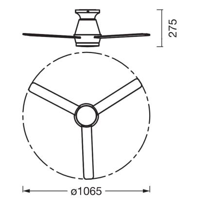 Osram - Dimmable LED RGB ceiling fan NORDES LED/18W/230V 3000-6500K + remote control