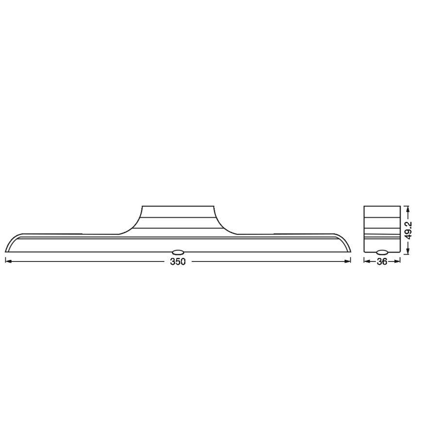 Osram - Dimmable LINEAR LED under-cabinet light with motion and dusk sensor / 5W / 3.7V / 2200 mAh / 3000K / 35 cm / White