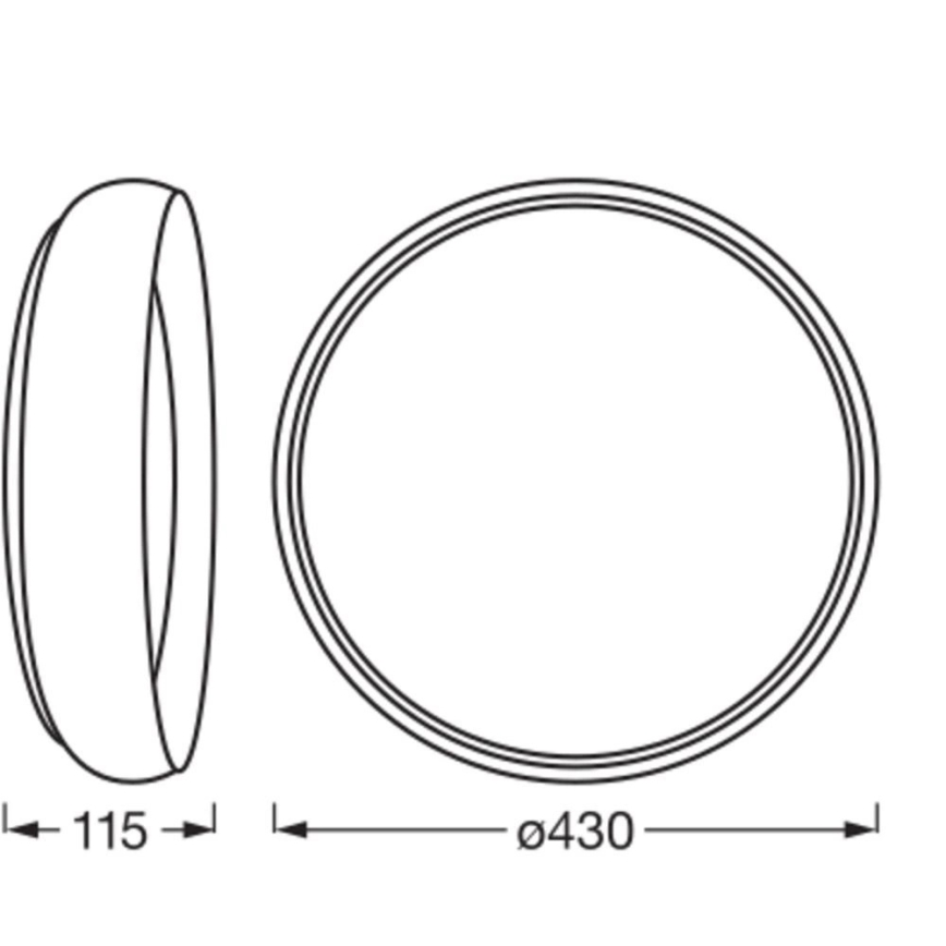 Osram - LED Dimmable Ceiling Light ORBIS LIVIA LED/24W/230V Ø 43 cm Black/White