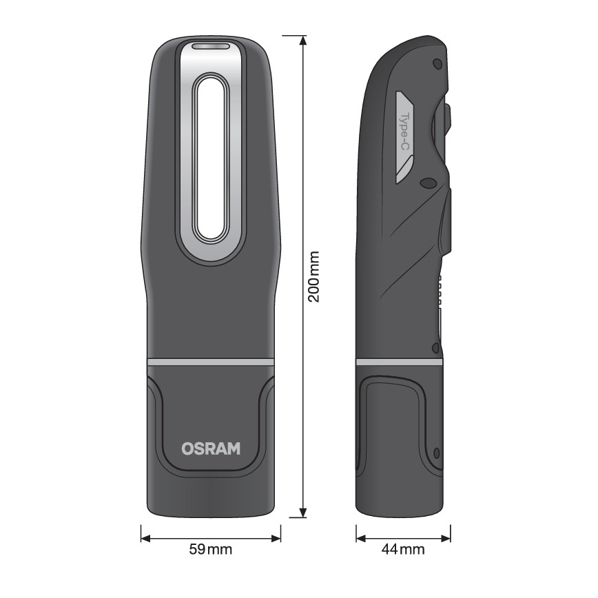 Osram - Dimmable LED Rechargeable Flashlight LEDINSPECT MINI250 LED/7W/3.7V IP65 2000 mAh