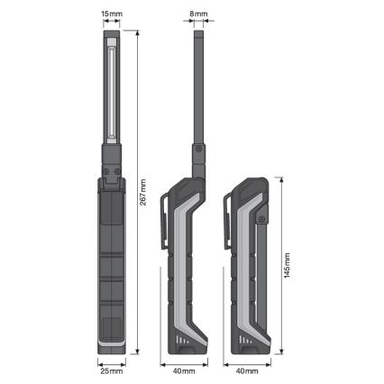 Osram - Dimmable LED Rechargeable Inspection Torch LEDINSPECT POCKET200 LED/2W/3,7V IP54