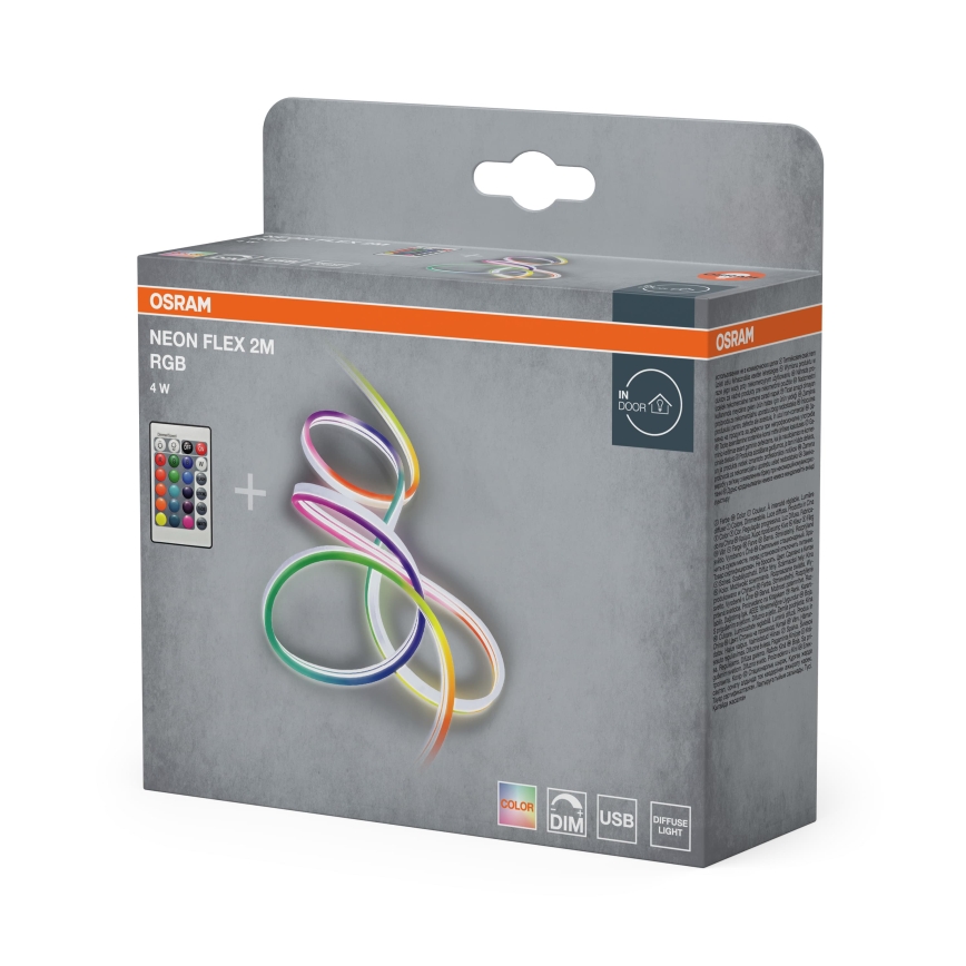 Osram - LED RGBW Dimmable Strip NEON FLEX 2m LED/4W/5V + remote control