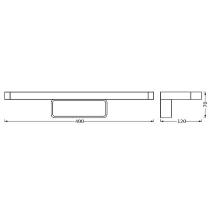 Osram - LED Bathroom Mirror Light DISC BAR LED/7W/230V 3000/4000K 40 cm IP44 Polished Chrome