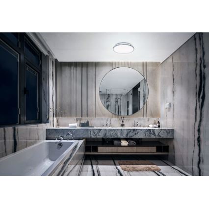 Osram - DISC LED Bathroom Ceiling Light 18W/230V, 3000/4000K, dia. 30 cm, IP44, Silver