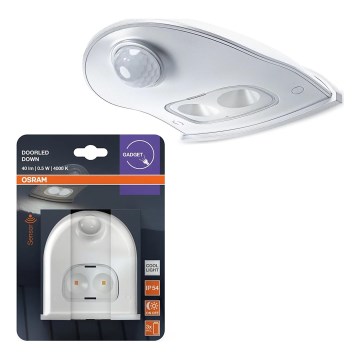 Osram - DOORLED LED outdoor wall light with sensor LED/0,5W/3xAA IP54 white