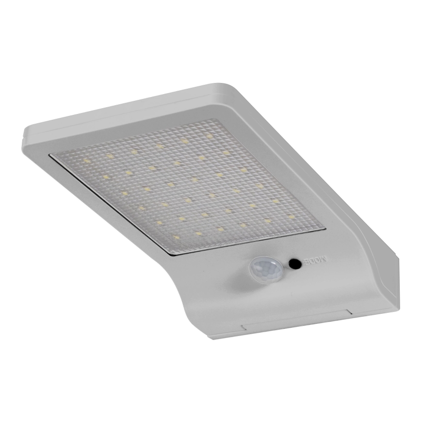 Osram - LED Solar Wall Light with Sensor DOORLED LED/3W/3.3V 2000 mAh IP44 Silver
