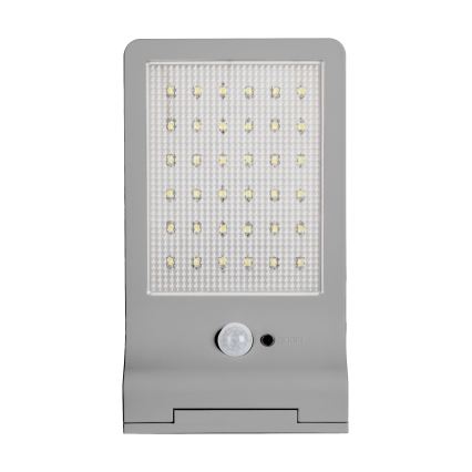 Osram - LED Solar Wall Light with Sensor DOORLED LED/3W/3.3V 2000 mAh IP44 Silver