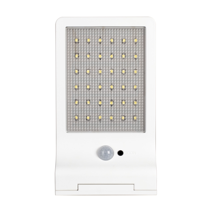 Osram - DOORLED LED Solar Wall Light with Sensor, 3W/3.3V, 2000 mAh, IP44, White