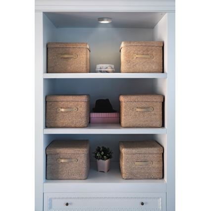 Osram - LED Touch Night Light DOT-IT LED/0.2W/3xAAA Ø 6.8 cm Silver