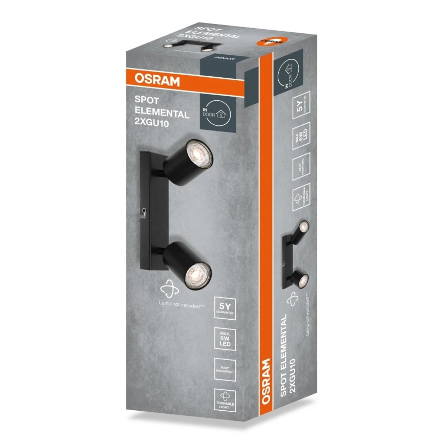 Osram - ELEMENTAL 2x GU10 Spotlight, 6W, 230V