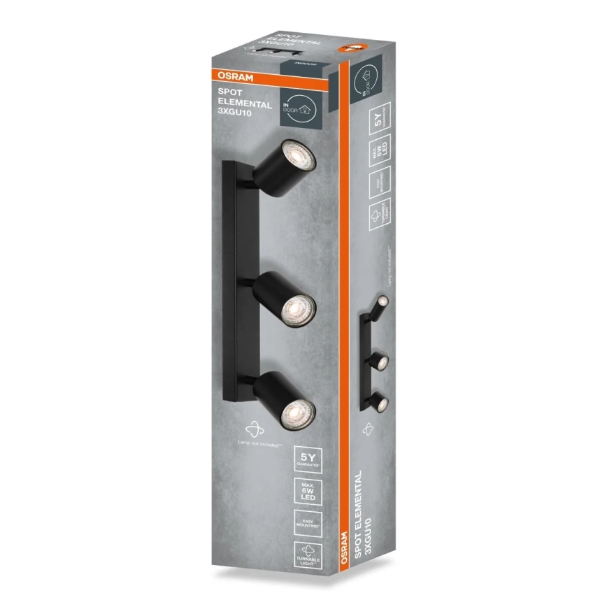 Osram - ELEMENTAL spotlight 3x GU10/6W/230V