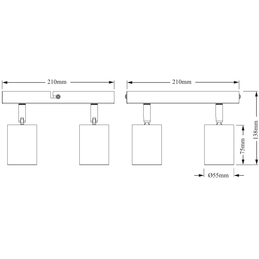 Osram - ELEMENTAL spotlight 4xGU10/6W/230V