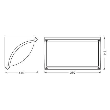 Osram - ENDURA CLASSIC Outdoor Wall Light 1xE27/40W/230V IP54 Anthracite
