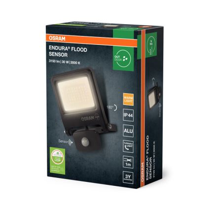 Osram - ENDURA LED floodlight with sensor, 30W/230V, 3000K, IP44