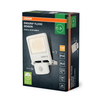 Osram - ENDURA LED Floodlight with Sensor 30W/230V 3000K IP44
