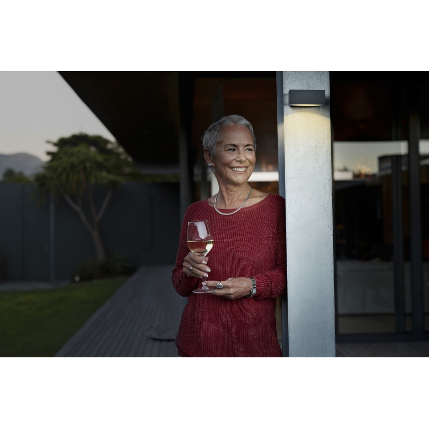 Osram - Dimmable LED solar wall light with sensor ENDURA STYLE LED/10,7W/4,2V 2000 mAh IP65 anthracite