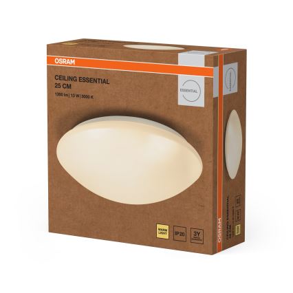 Osram - ESSENTIAL LED Ceiling Light, 13W/230V, Ø 25 cm, White