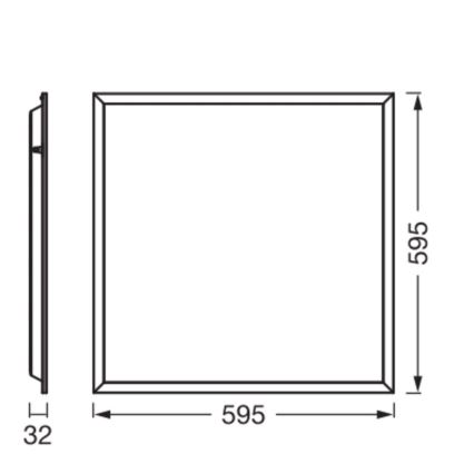 Osram - Recessed LED Panel PANEL ESSENTIAL LED/50W/230V 3000/4000/6500K 60x60 cm white