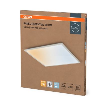 Osram - PANEL ESSENTIAL Recessed LED Panel 50W/230V 3000/4000/6500K 60x60 cm White