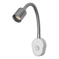 Osram - Flexible wall light PLUG TUBE FLEX 1xGU10/5W/230V matte chrome/white