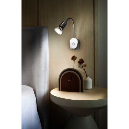 Osram - Flexible wall light PLUG TUBE FLEX 1xGU10/5W/230V matte chrome/white