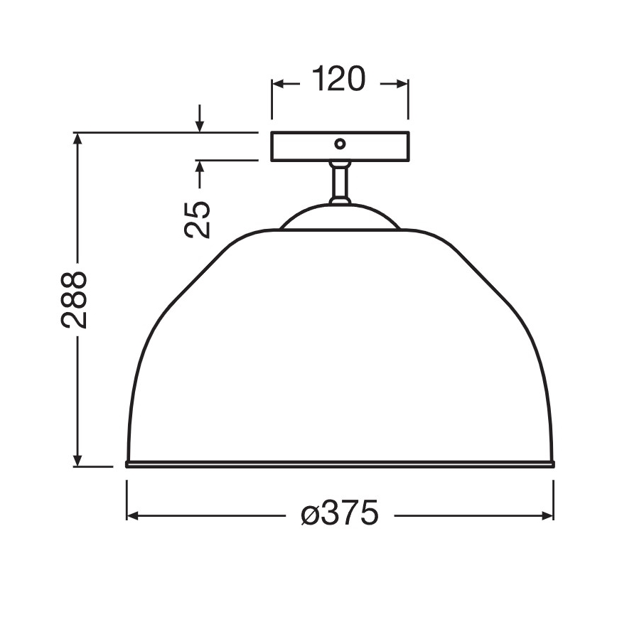 Osram - Flush-mount chandelier CAMEL BELL, 1× E27, 9 W, 230 V, Ø 37.5 cm