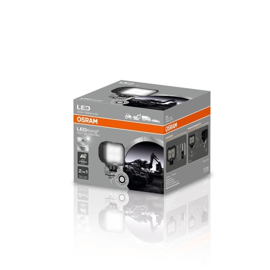 Osram - LED automotive spotlight RECT WL VX80-WD LED/17W/12/24V IP69 6000K
