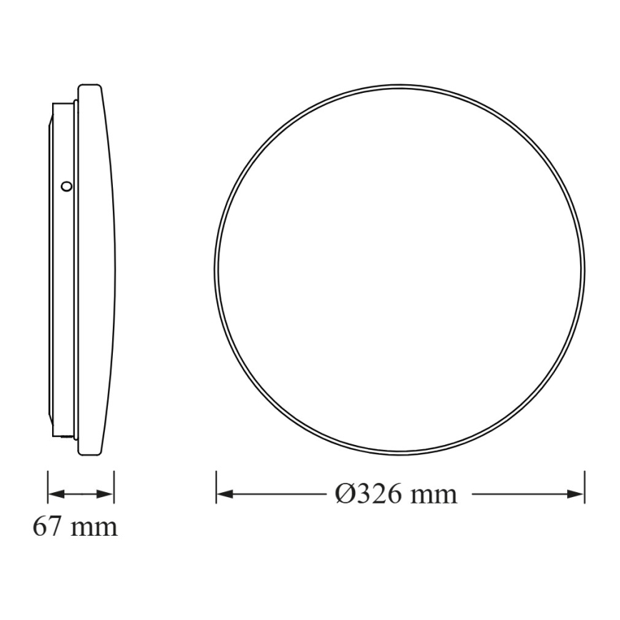 Osram - LED bathroom ceiling luminaire with twilight sensor CEILING ROUND LED/18W/230V 4000K dia. 33 cm IP44 white