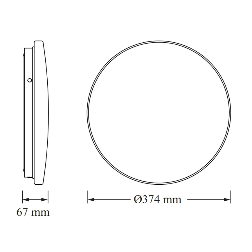 Osram - CEILING ROUND LED bathroom ceiling light, 24W/230V, 4000K, Ø37 cm, IP44, white