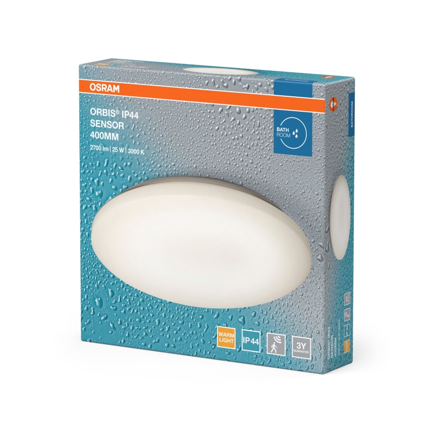 Osram - LED Bathroom Ceiling Light with Motion and Twilight Sensor ORBIS LED/25W/230V IP44
