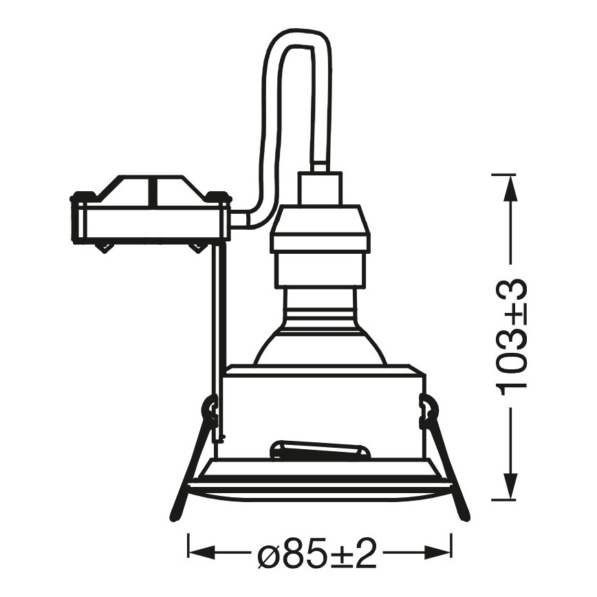 Osram - SPOT LED Bathroom Recessed Downlight 1xGU10/4.3W/230V, 2700K, CRI 90, Ø 8.5 cm, IP65, White
