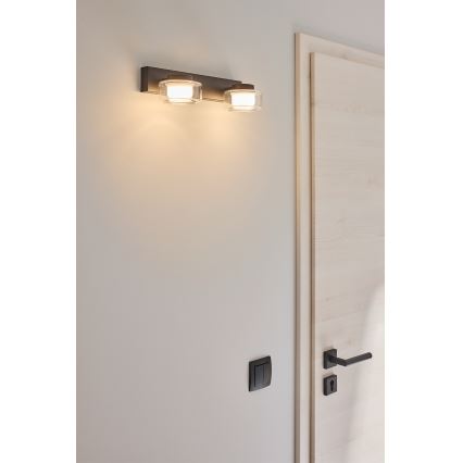 Osram - LED Bathroom Wall Light ORBIS FLAME 2xLED/5.5W/230V 3000/4000K IP44 black