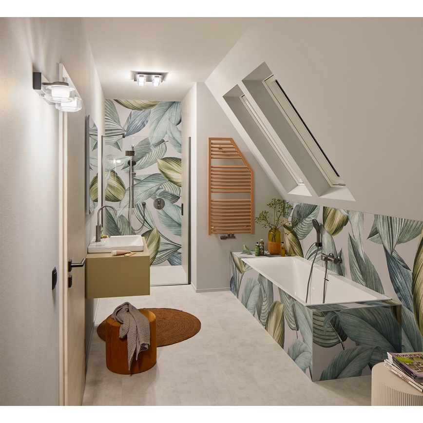 Osram - LED Bathroom Wall Light ORBIS FLAME 2xLED/5.5W/230V 3000/4000K IP44 black