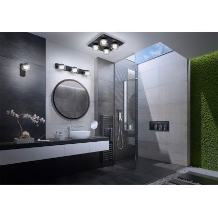 Osram - LED Bathroom Wall Light ORBIS FLAME 3xLED/5.5W/230V 3000/4000K IP44 Black