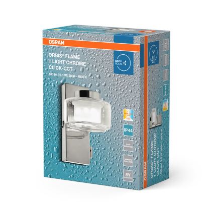 Osram - LED Bathroom Wall Light ORBIS FLAME LED/5,5W/230V 3000/4000K IP44 Polished Chrome
