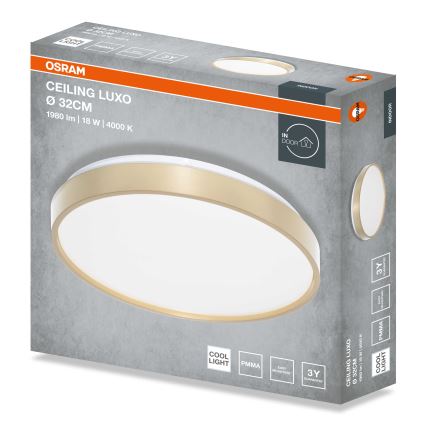 Osram - LED ceiling light CEILING LUXO LED/18W/230V Ø 32 cm gold
