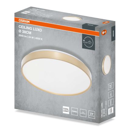 Osram - LED Ceiling Light CEILING LUXO LED/24W/230V Ø 38 cm Gold