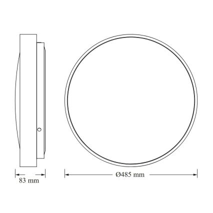 Osram - LED Ceiling Light CEILING LUXO LED/36W/230V Ø 49 cm Gold