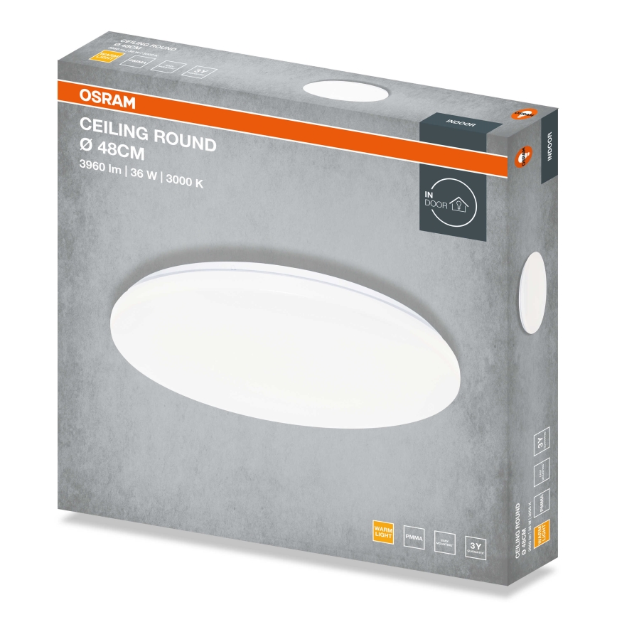 Osram - LED Ceiling Light CEILING ROUND LED/36W/230V 3000K Ø 48 cm White
