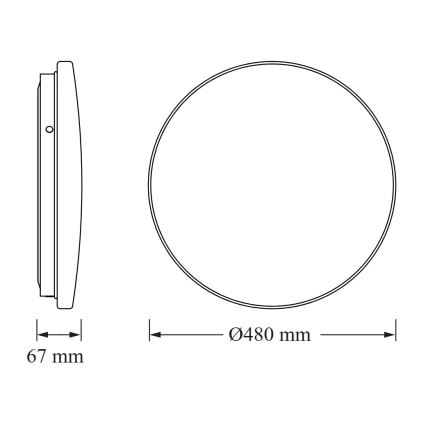 Osram - LED Ceiling Light CEILING ROUND LED/36W/230V 3000K Ø 48 cm White