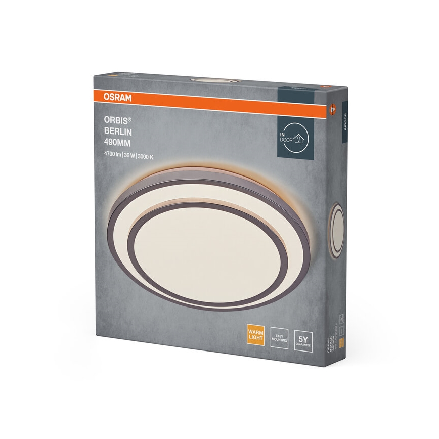 Osram - LED ceiling light ORBIS BERLIN LED/36W/230V Ø 49.2 cm silver