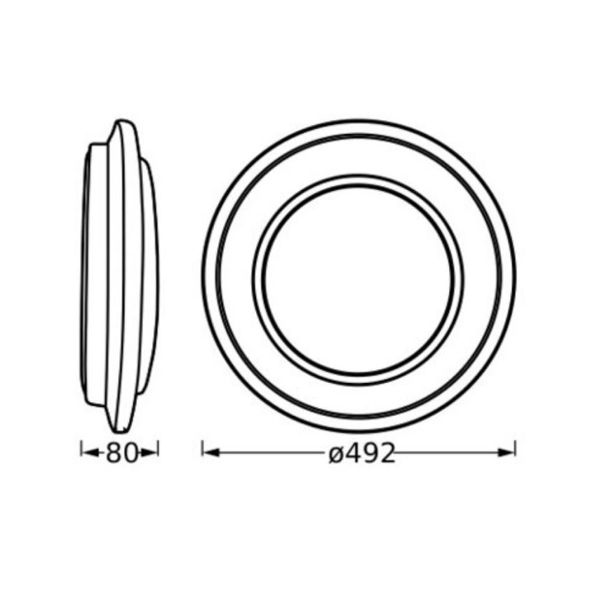Osram - LED ceiling light ORBIS BERLIN LED/36W/230V Ø 49.2 cm silver